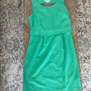 Green Dress with Scallop Detail Size Small